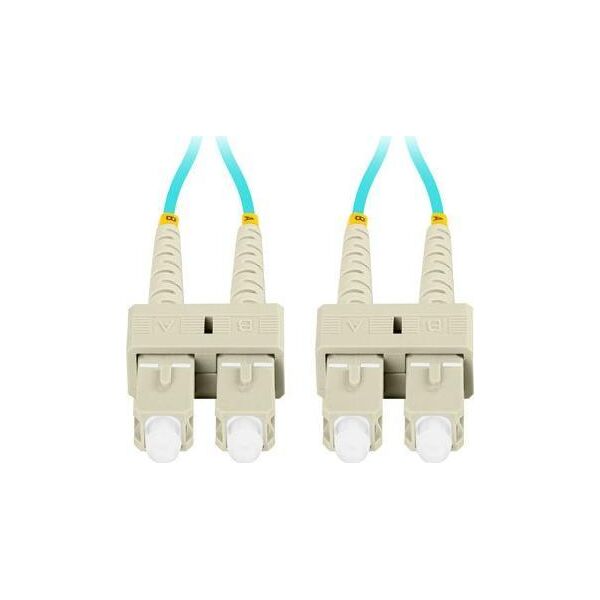 Lanberg PATCHCORD ŚWIATŁOWODOWY MM SC/UPC-SC/UPC DUPLEX 3.0MM OM3 50/125 LSZH 2M AQUA LANBERG