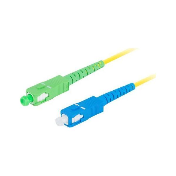 Lanberg PATCHCORD ŚWIATŁOWODOWY SM SC/APC-SC/UPC SIMPLEX 3.0MM LSZH G657A1 5M ŻÓŁTY LANBERG