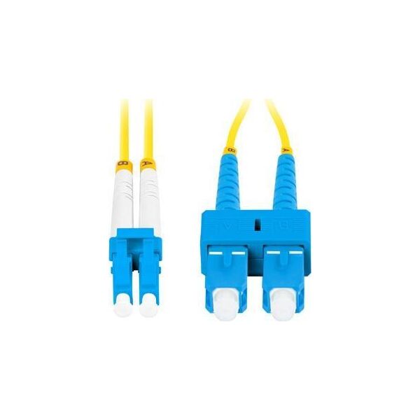 Lanberg PATCHCORD ŚWIATŁOWODOWY SM SC/UPC-LC/UPC DUPLEX 3.0MM LSZH G657A1 1M ŻÓŁTY LANBERG