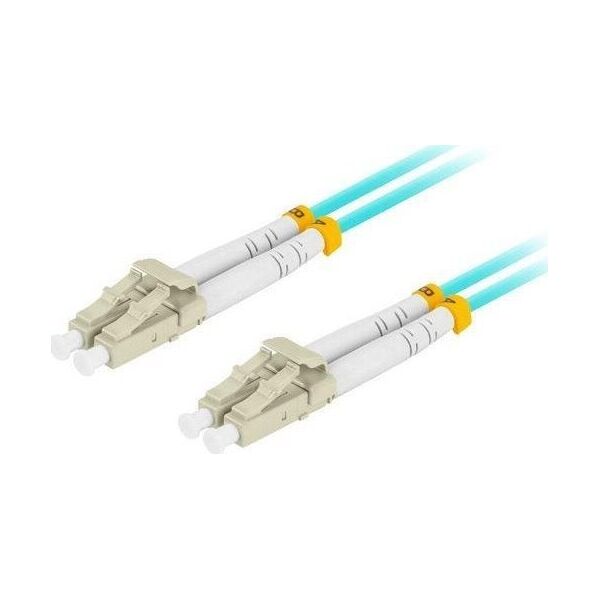 Lanberg PATCHCORD ŚWIATŁOWODOWY MM LC/UPC-LC/UPC DUPLEX 3.0MM OM3 50/125 LSZH 3M AQUA LANBERG