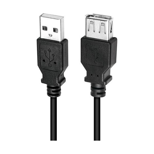 Kabel USB LogiLink USB-A - USB-A 5 m Czarny (CU0012B)