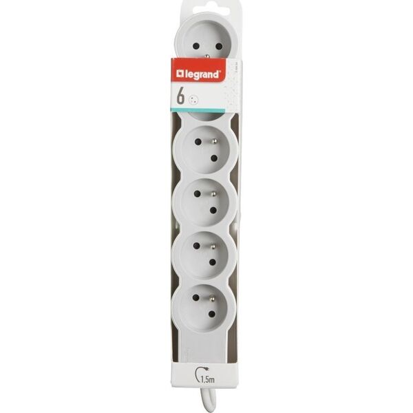 Legrand Przedłużacz 6X2P+Z 1.5M-B/S Legrand 049484 himp