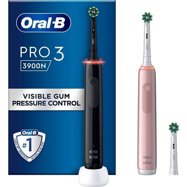 Szczoteczka Oral-B Pro 3 3900 Duo Gift Edition 2 szt. Pink/Black