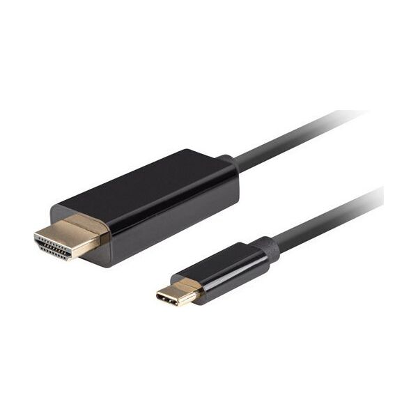 Kabel USB Lanberg USB-C - HDMI 1 m Czarny (CA-CMHD-10CU-0010-BK)