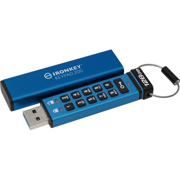 Pendrive Kingston IronKey Keypad 200, 128 GB  (IKKP200/128GB)