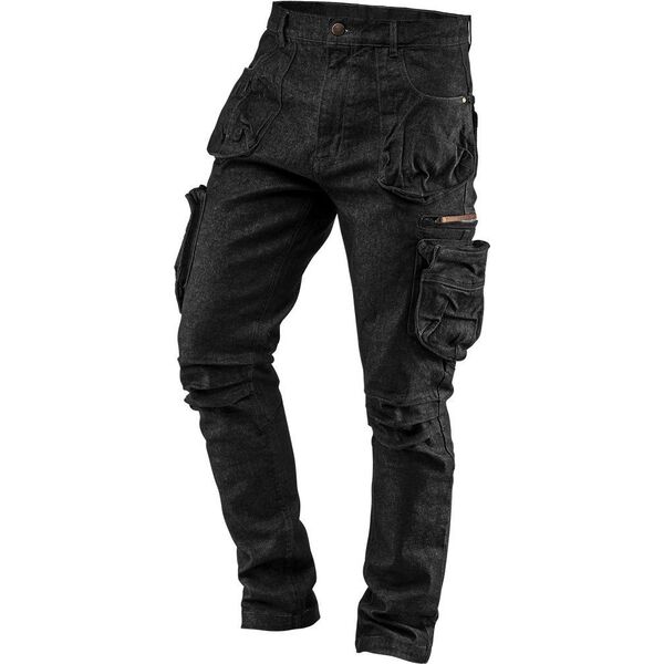 Neo Spodnie robocze 5-kieszeniowe DENIM, czarne, rozmiar XXL