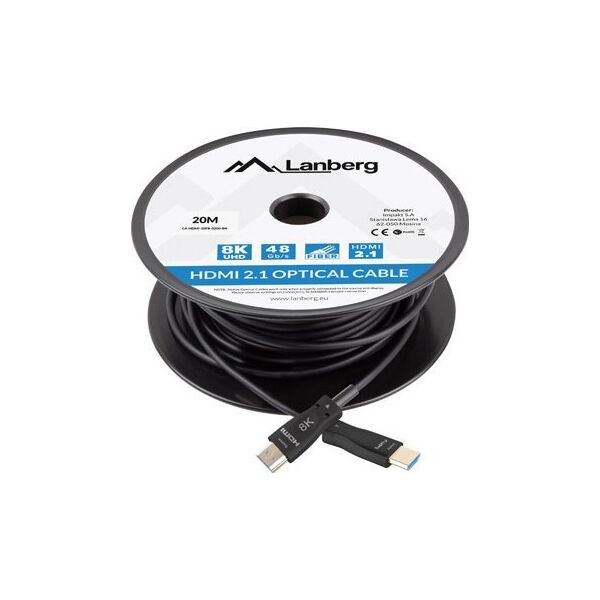 Kabel Lanberg HDMI - HDMI 20m czarny (CA-HDMI-30FB-0200-BK)