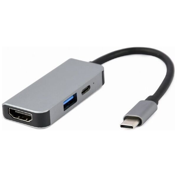 Stacja/replikator Gembird 3w1 USB-C (A-CM-COMBO3-02)