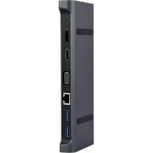 Stacja/replikator Gembird Adapter USB-C 9w1, HDMI, USB-C PD, VGA, DP, USBx3, Audio, LAN