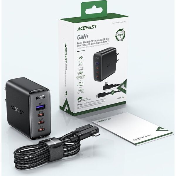 Ładowarka Acefast A37 1x USB-A 3x USB-C 3 A (187764125)