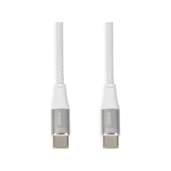 Kabel USB iBOX USB-C - USB-C 1 m Biały (IKUTC1W)
