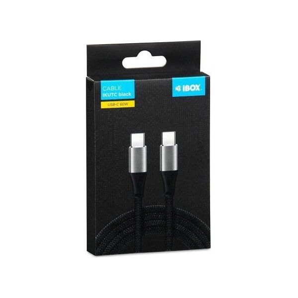 Kabel USB iBOX USB-C - USB-C 2 m Czarny (IKUTC2B)