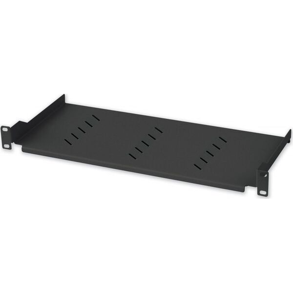 Techly Techly 360882 Półka 1U 150mm rack 19, 2 punkty mocowania, perforowana, czarna