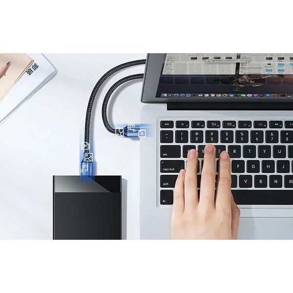 Kabel USB Ugreen USB-A - USB-A 1 m Czarny (80790)