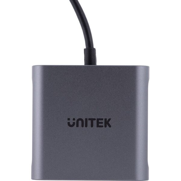 Adapter USB Unitek V1404B USB-C - HDMI x2 Srebrny  (V1404B)