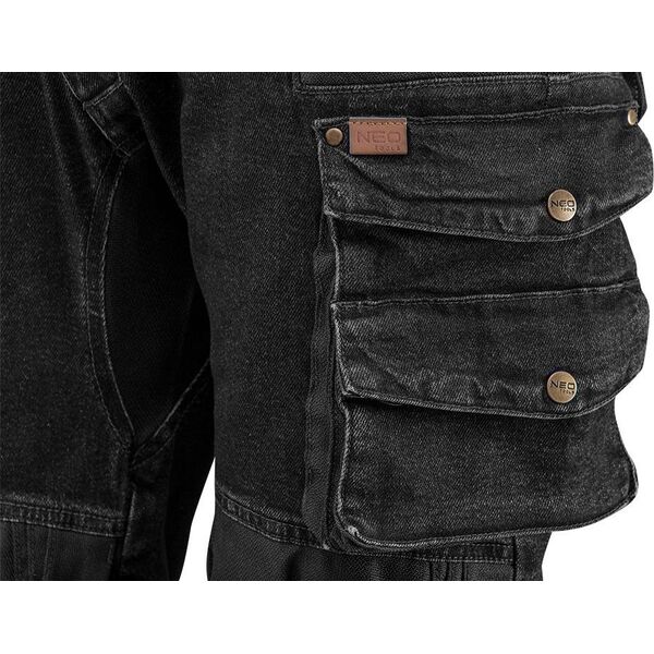 Neo Spodnie robocze DENIM, czarne, rozmiar S