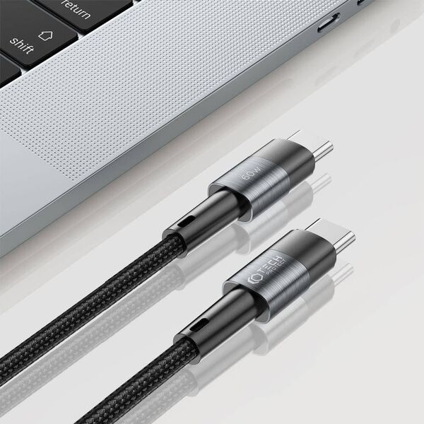 Kabel USB Tech-Protect USB-C - USB-C 0.25 m Czarny (THP2008)