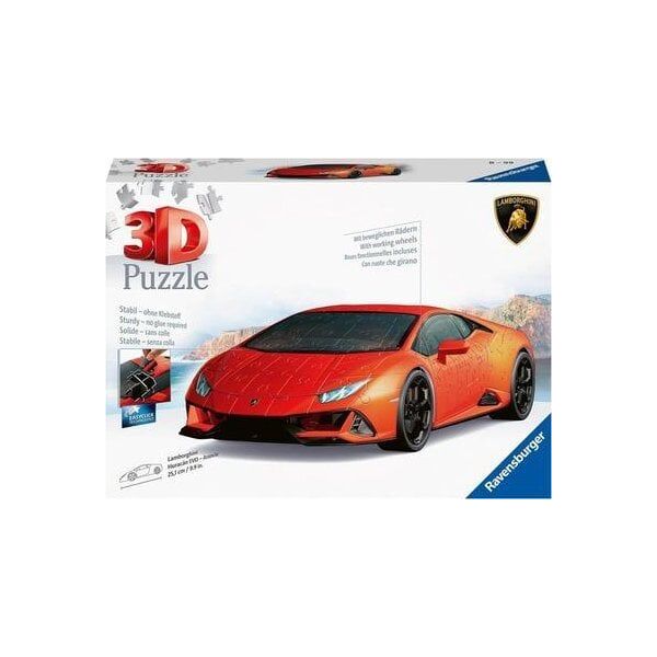 Ravensburger Puzzle 3D Lamborghini Huracan Evo arancio