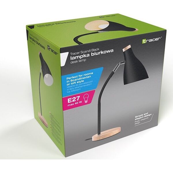 Lampka biurkowa Tracer czarna  (TRAOSW47237)