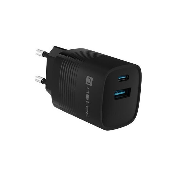 Ładowarka Natec Ribera GAN 1x USB-A 1x USB-C 30W (NUC-2141)