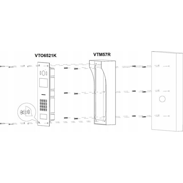 Dahua Technology OBUDOWA NATYNKOWA VTM57R DAHUA