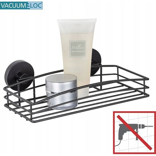 Koszyk prysznicowy Wenko Półka pod prysznic Vacuum-Loc, metalowa, WENKO