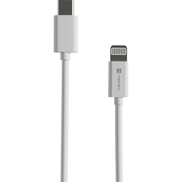 Kabel USB Natec USB-C - Lightning 1 m Biały (NKA-2150)