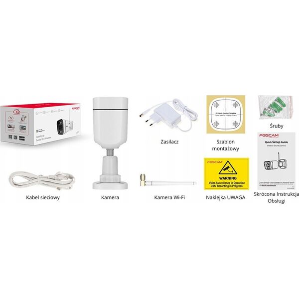 Kamera IP Foscam Kamera IP V5P 5MP WI-FI BIAŁA