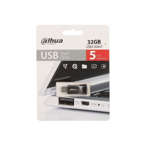 Pendrive Dahua Technology Pendrive Dahua P639 small 32GB USB 3.2 Gen 1 Type A and Type C 2-in-1 design