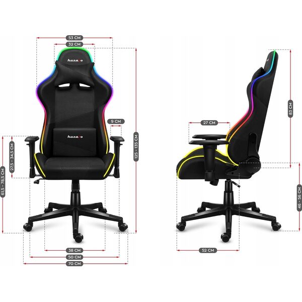 Fotel Huzaro Force 6.3 RGB Mesh
