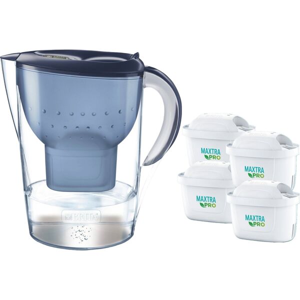 Dzbanek filtrujący Brita Marella XL Niebieski + 4 wkłady Pure Peformance Pro
