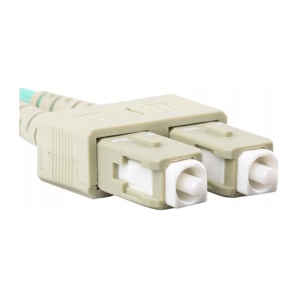 Lanberg Patchcord światłowodowy Lanberg MM LC/UPC-SC/UPC DUPLEX 3.0MM OM3 50/125 LSZH 1m aqua
