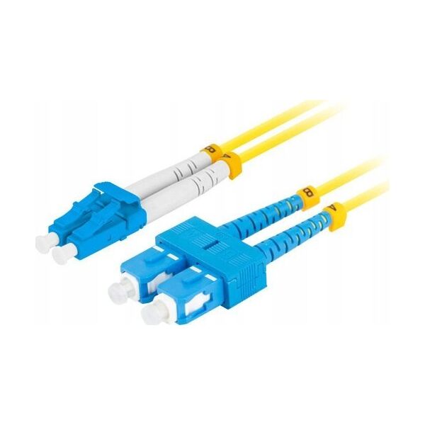Lanberg Patchcord światłowodowy Lanberg SM SC/UPC-LC/UPC DUPLEX 3.0MM LSZH G657A1 0.5m żółty
