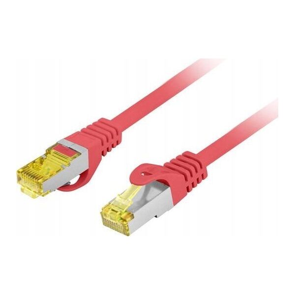 Lanberg Patchcord Lanberg S/FTP kat.6A 3m LSZH CU fluke passed czerwony