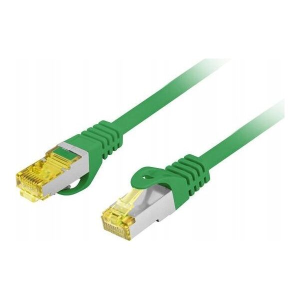 Lanberg Patchcord Lanberg S/FTP kat.6A 5m LSZH CU fluke passed zielony