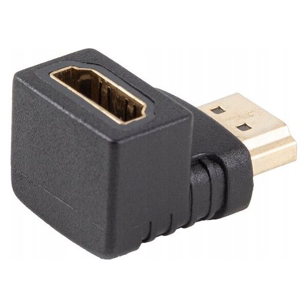 Adapter AV Lanberg Adapter Lanberg HDMI(M) -> HDMI(F) 4K kątowy dół czarny