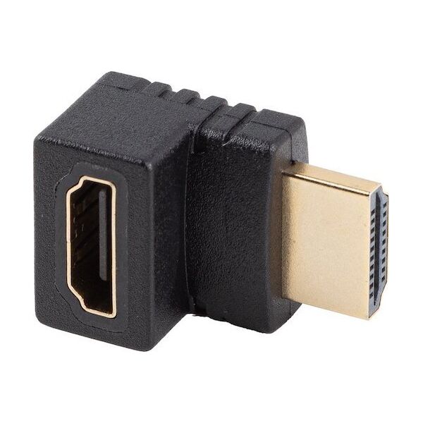 Adapter AV Lanberg Adapter Lanberg HDMI(M) -> HDMI(F) 4K kątowy góra czarny