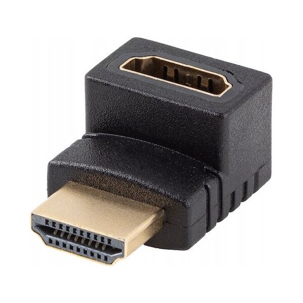 Adapter AV Lanberg Adapter Lanberg HDMI(M) -> HDMI(F) 4K kątowy góra czarny