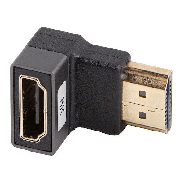 Adapter AV Lanberg Adapter Lanberg HDMI(F)->HDMI(F) 8K kątowy dół aluminimum srebrny