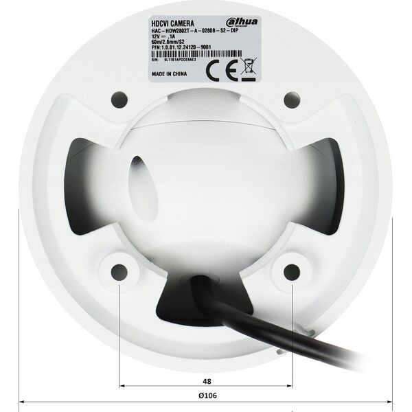 Rejestrator Dahua Technology KAMERA AHD, HD-CVI, HD-TVI, PAL HAC-HDW2802T-A-0280B-S2-DIP - 8.3&nbsp|Mpx, 4K UHD 2.8&nbsp|mm DAHUA
