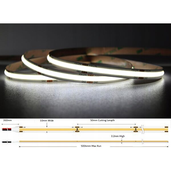 Taśma LED MW Lighting TAŚMA LED LED-COB-24V/12W-CW/5M - 6500&nbsp|K MW Lighting