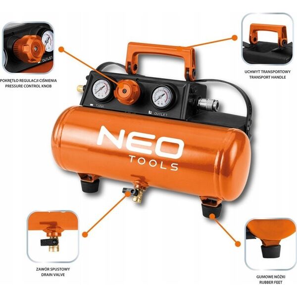 Kompresor samochodowy Neo Energy+ 18 V