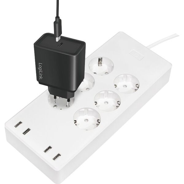 LogiLink LogiLink 6 gniazd Wi-Fi smart 1.8m biała