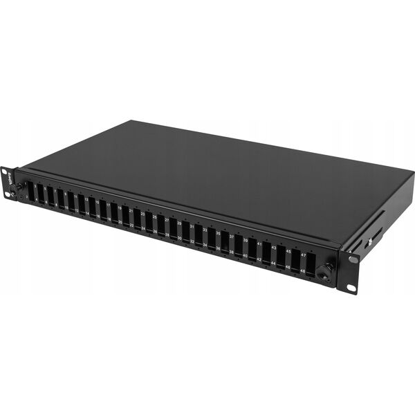Lanberg Przełącznica światłowodowa Lanberg 24xSC Duplex / 24xLC Quad RACK 19" 1U Czarna + akcesoria