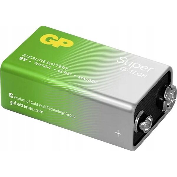 GP Recyko Bateria alkaliczna 6LR61 9V (R9*) GP Super Alkaline G-TECH - 1 sztuka
