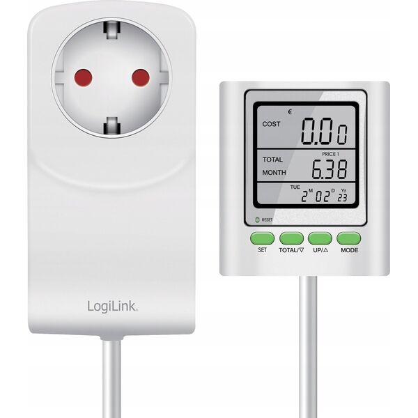 LogiLink Logilink Energiekosten Messgerät mit CO2-Emissionsberechnung
