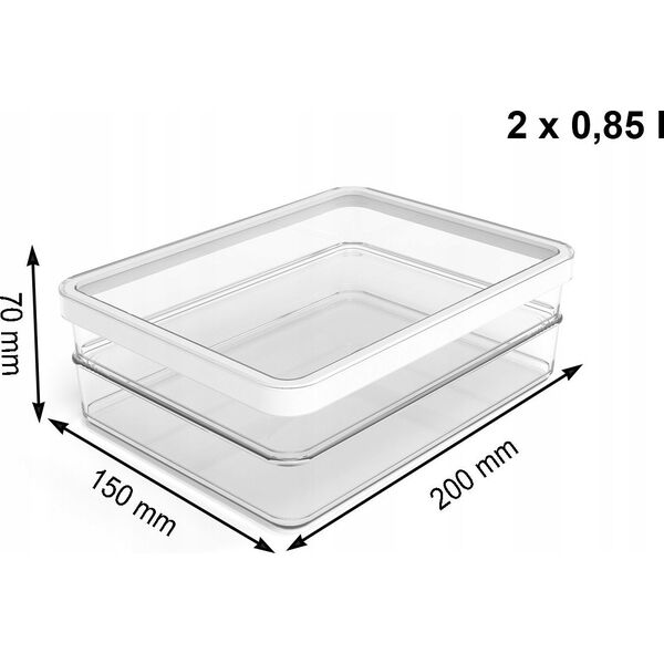 Rotho Rotho Loft 2 x 0,85 L przezroczysty