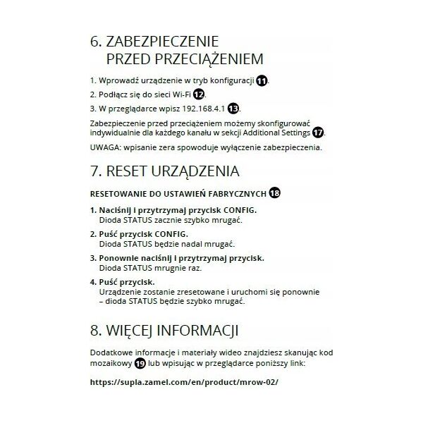 Zamel Supla - odbiornik 2-kanałowy Wi-Fi z monitorem energii mROW-02