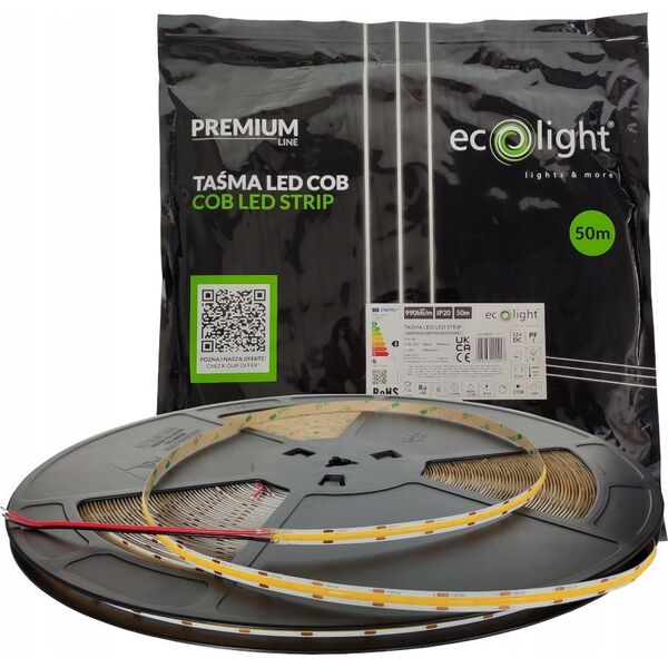 Taśma LED ECOLIGHT2 Ecolight EC20091 taśma LED COB IP20 9W/m 990lm/W 3000K