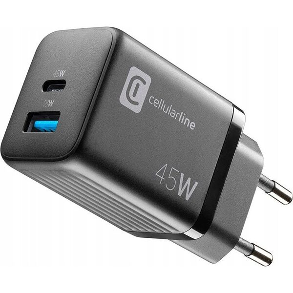 Ładowarka Sourcing CELLULARLINE CHARGER GAN 2 PORTS PD 45W